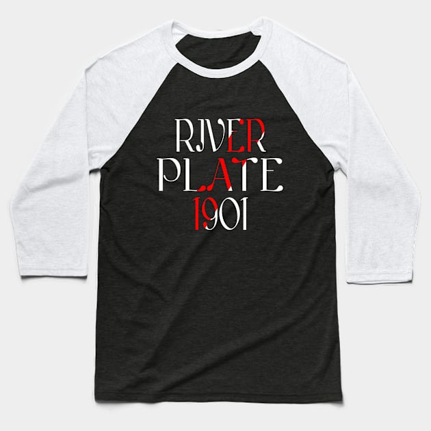 River Plate 1901 Baseball T-Shirt by Medo Creations